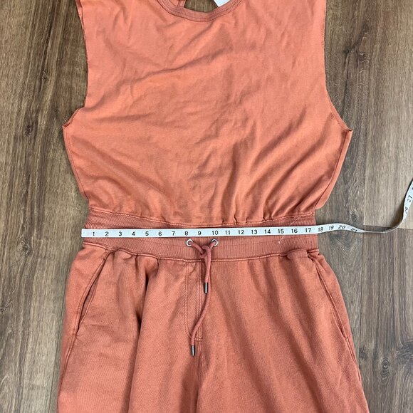 Free People Movement Throw and Go Onesie Sweatshirt Jumpsuit Salmon Sz L - Picture 9 of 16